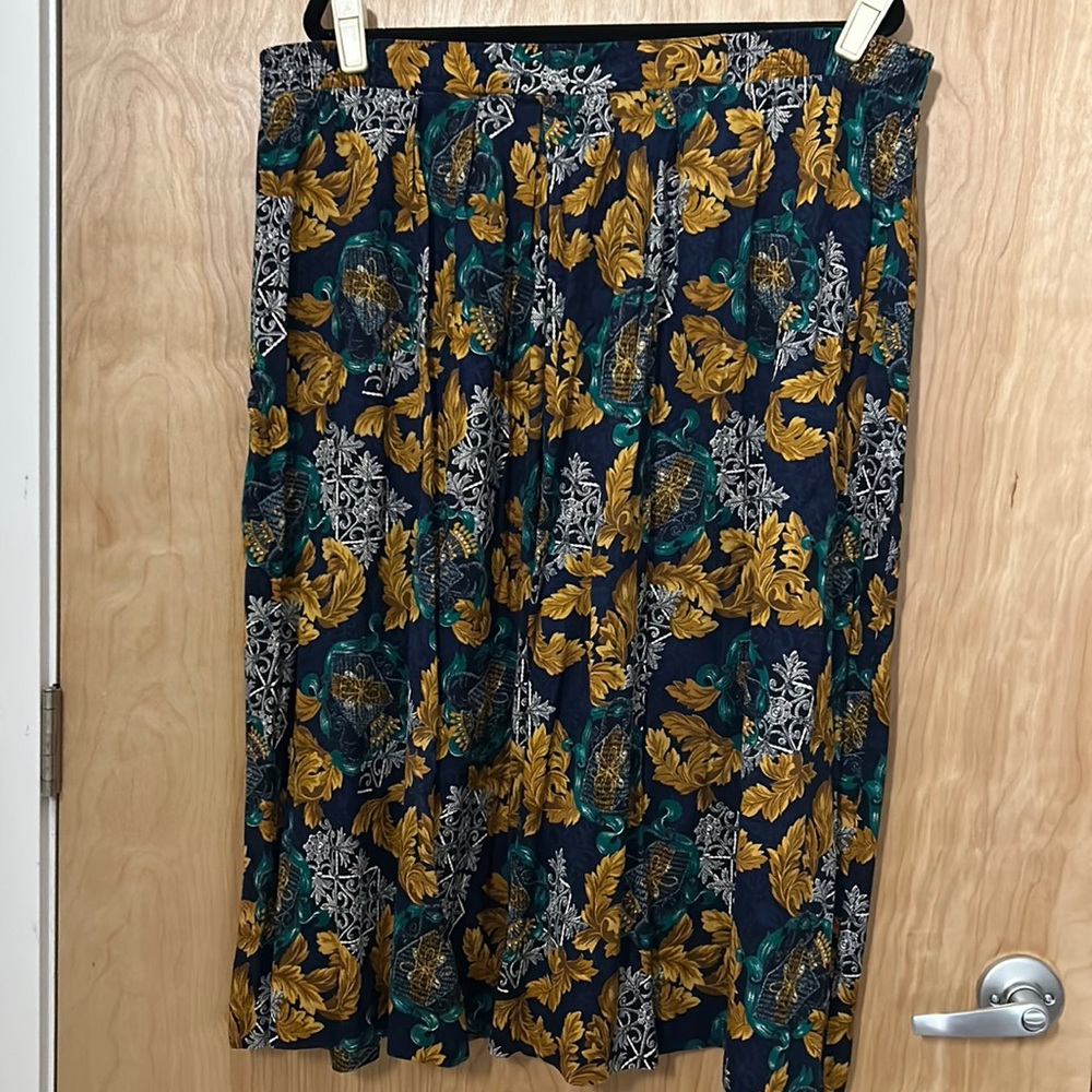 Vintage Floral Print Skirt